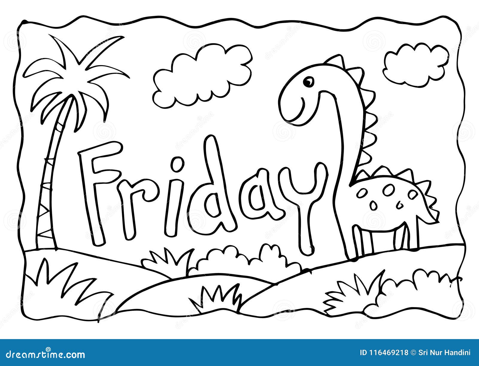 Friday coloring page stock illustrations â friday coloring page stock illustrations vectors clipart