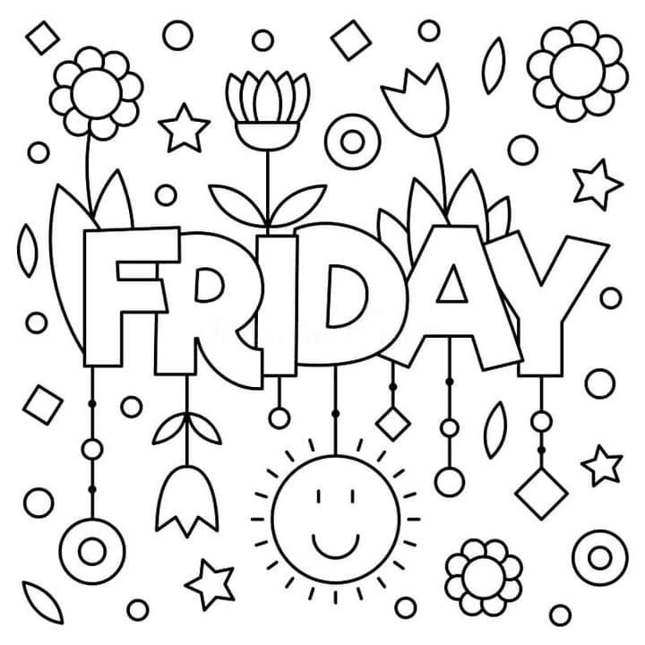 Blessed friday coloring pages coloring pages for kids coloring calendar