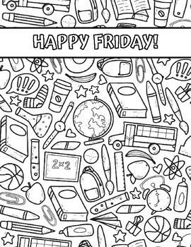 Happy friday coloring page by maiden the classroom tpt