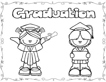 Graduation coloring page tpt