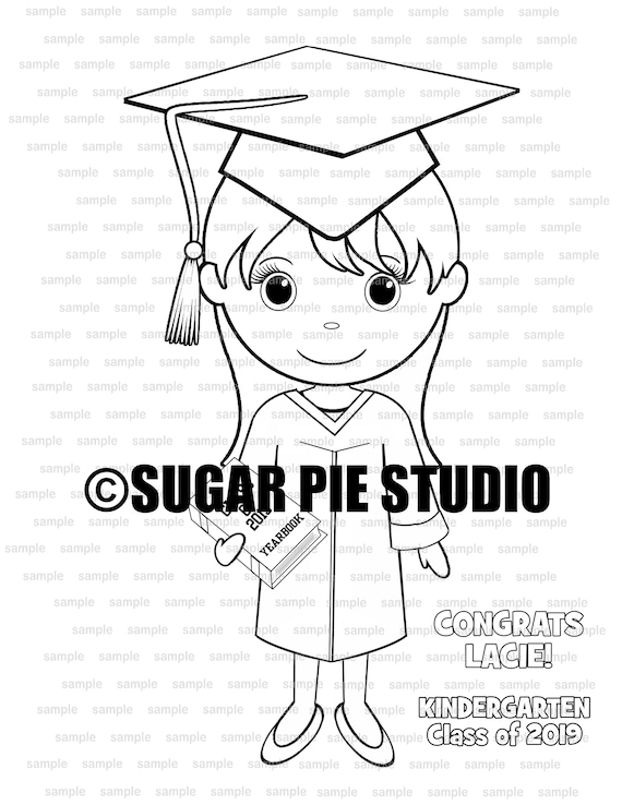 Graduation coloring page party favor or classroom party pdf printable