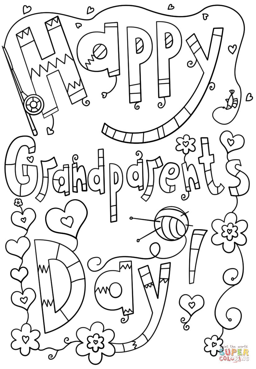 Free printable grandparents day coloring pages