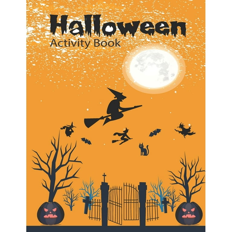 Halloween activity book happy halloween fun activity workbook gag gift idea for middle school kids ages