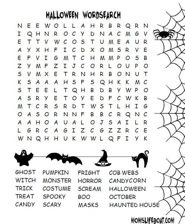 Halloween word search halloween word search halloween worksheets halloween words