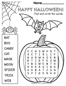 Halloween word searches