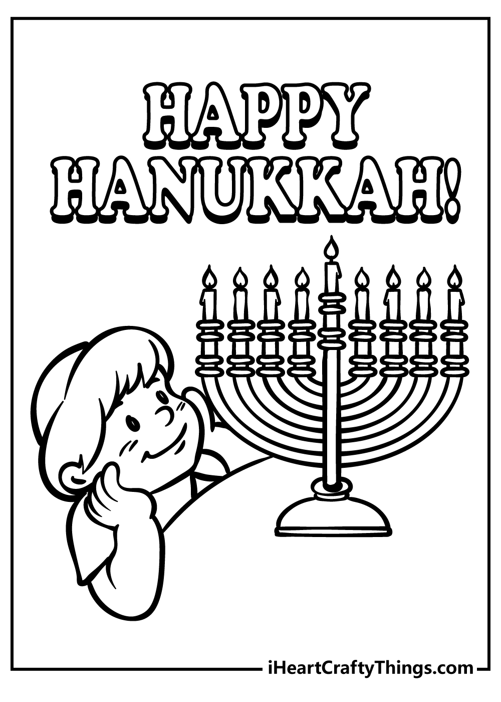 Hanukkah coloring pages free printables