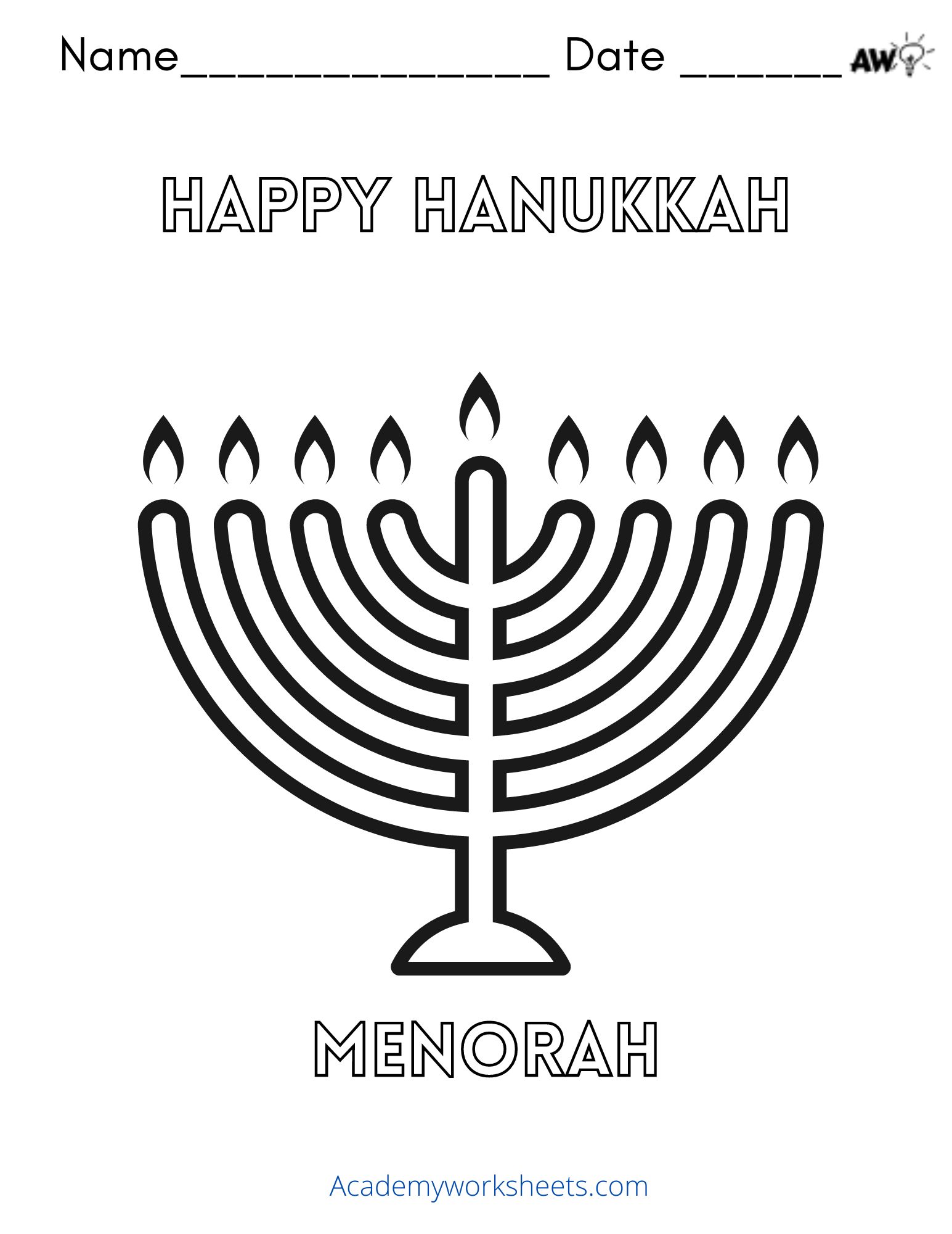 Hanukkah coloring sheets printable