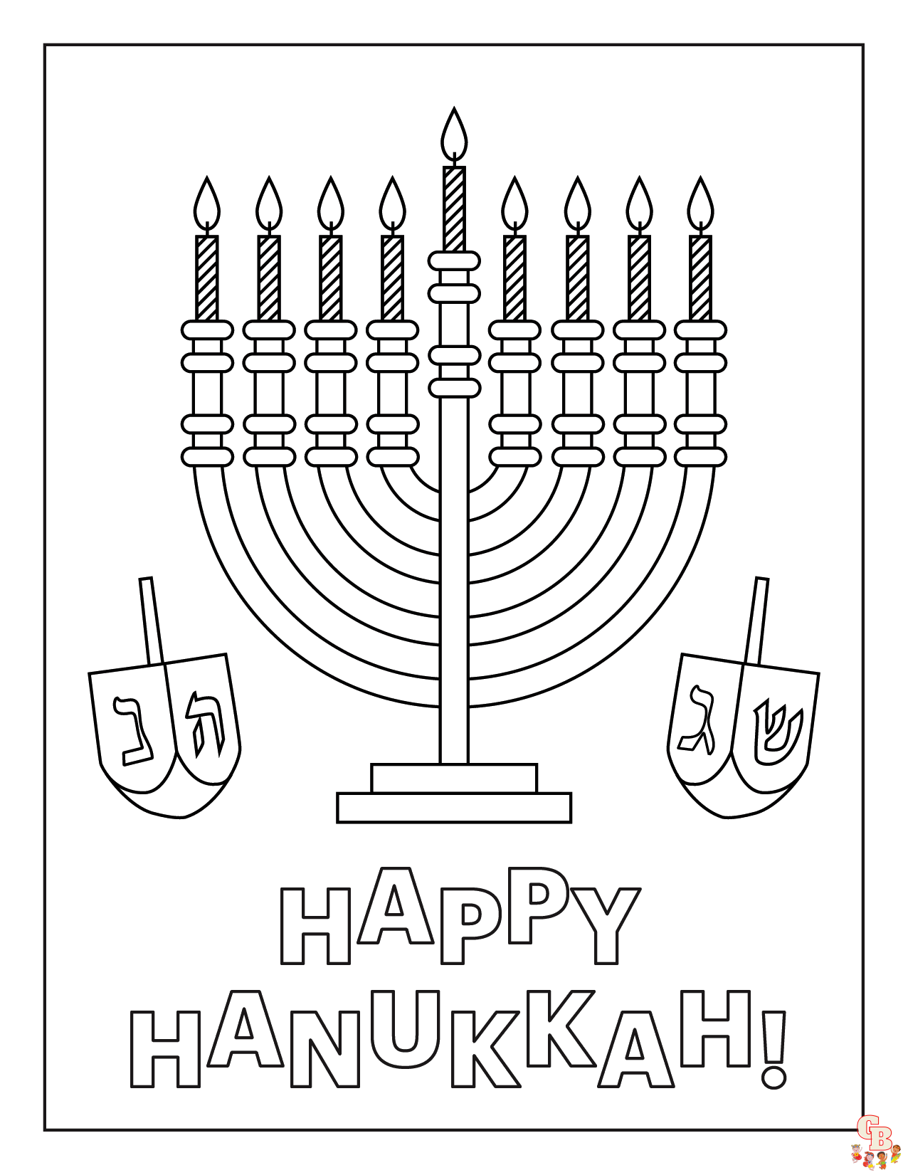 Hanukkah coloring pages for kids