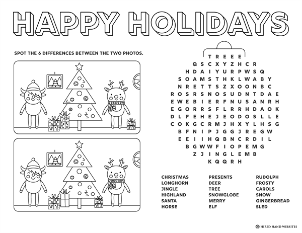 Holiday coloring pages