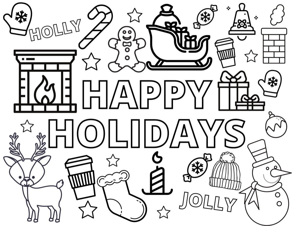 Christmas coloring sheet printable christmas coloring page christmas coloring pages and activities coloring pages christmas printable instant download