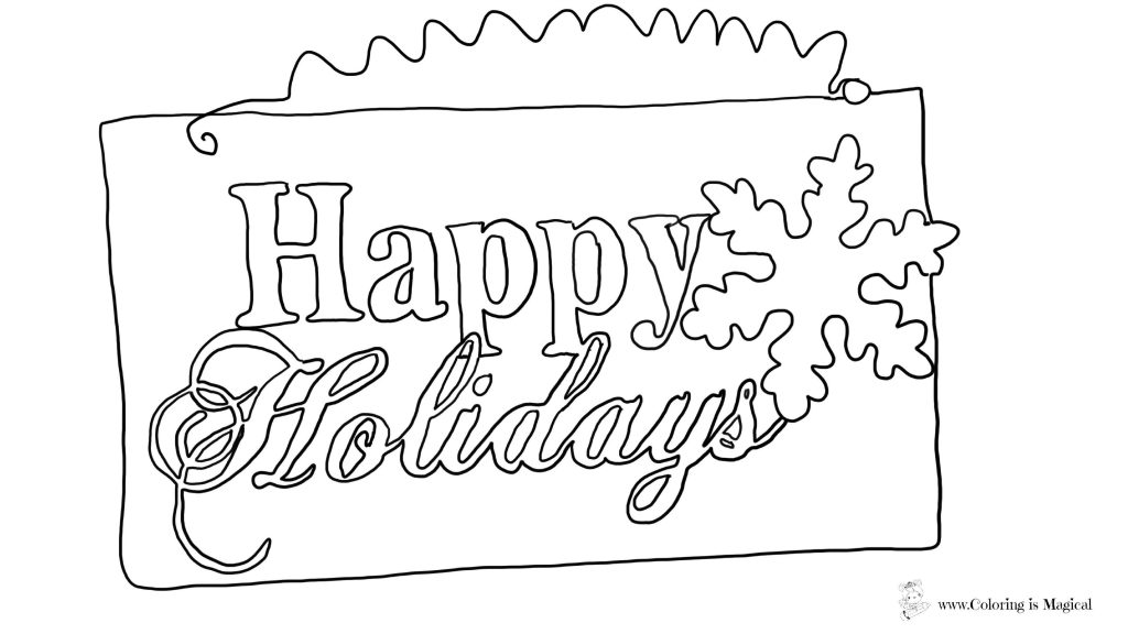 Free christmas coloring page printable