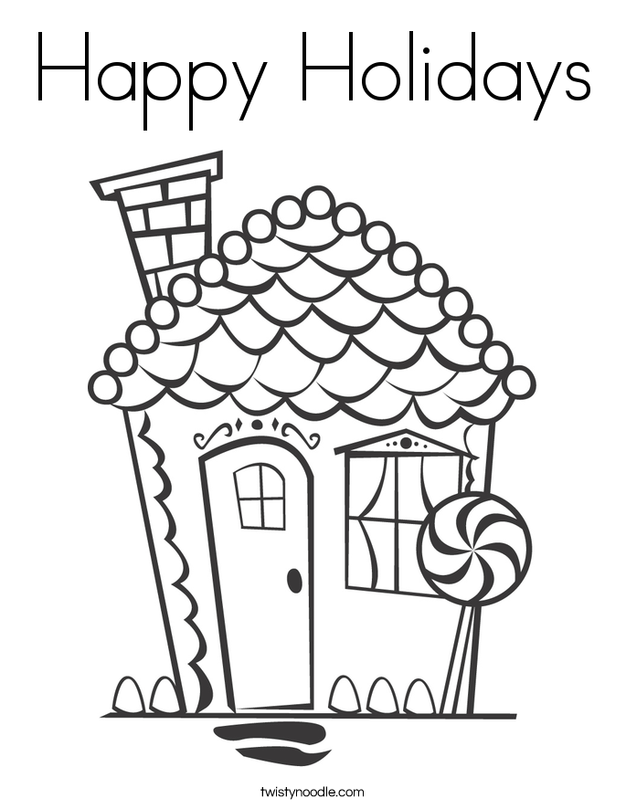 Happy holidays coloring pages printable for free download