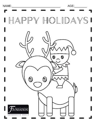 Holiday coloring sheets foundation