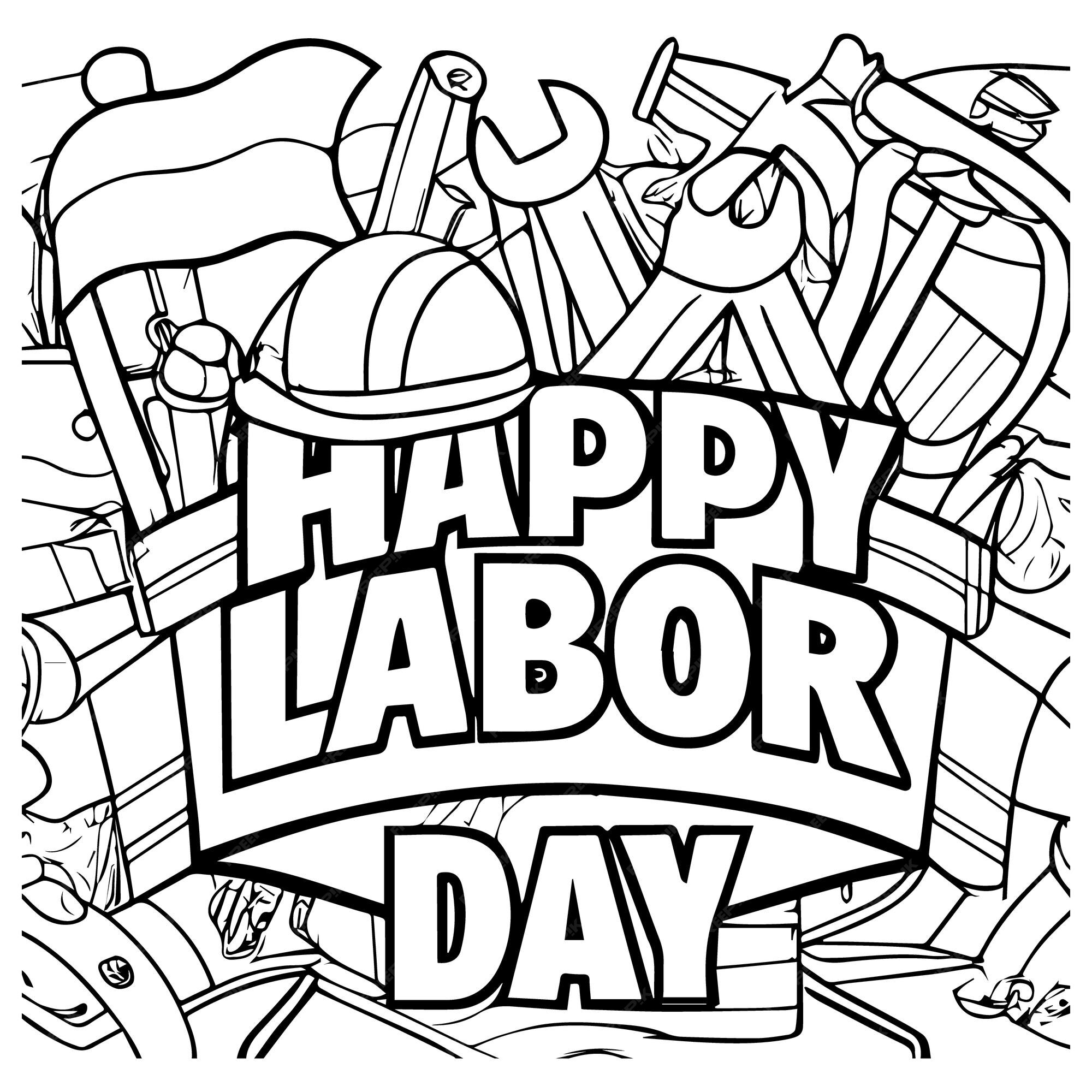 Premium vector happy labor day vector