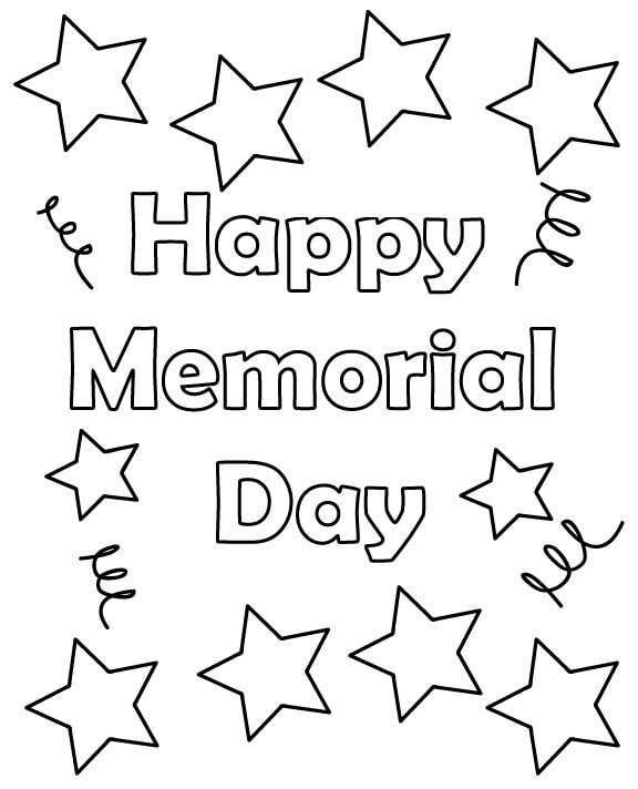 Memorial day coloring pages pdf to print