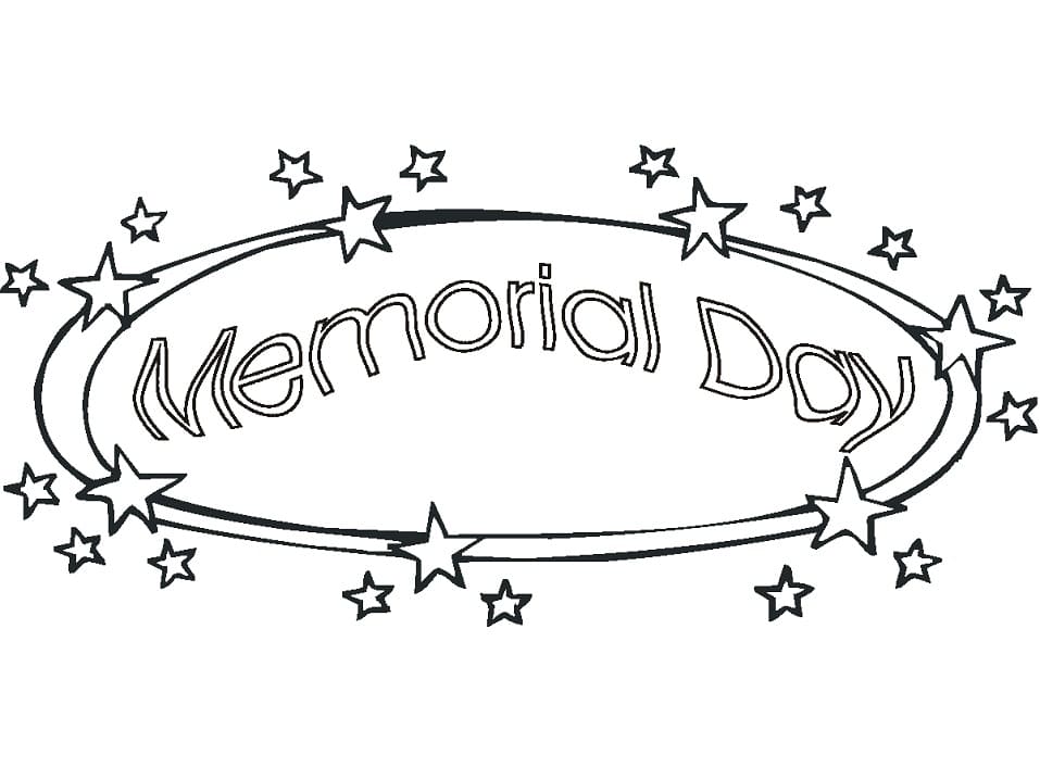 Memorial day drawing coloring page