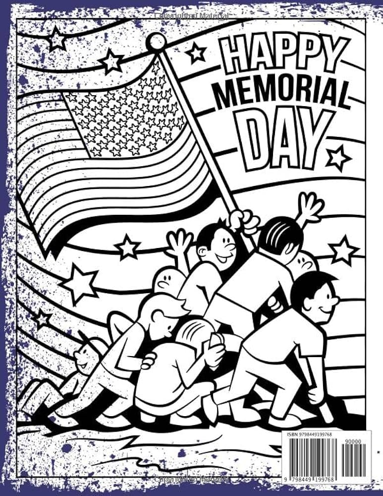 Memorial day coloring book for kids memorial day coloring pages with wonderful illustrations for kids toddlers kindergarten boys and girls press rumus books