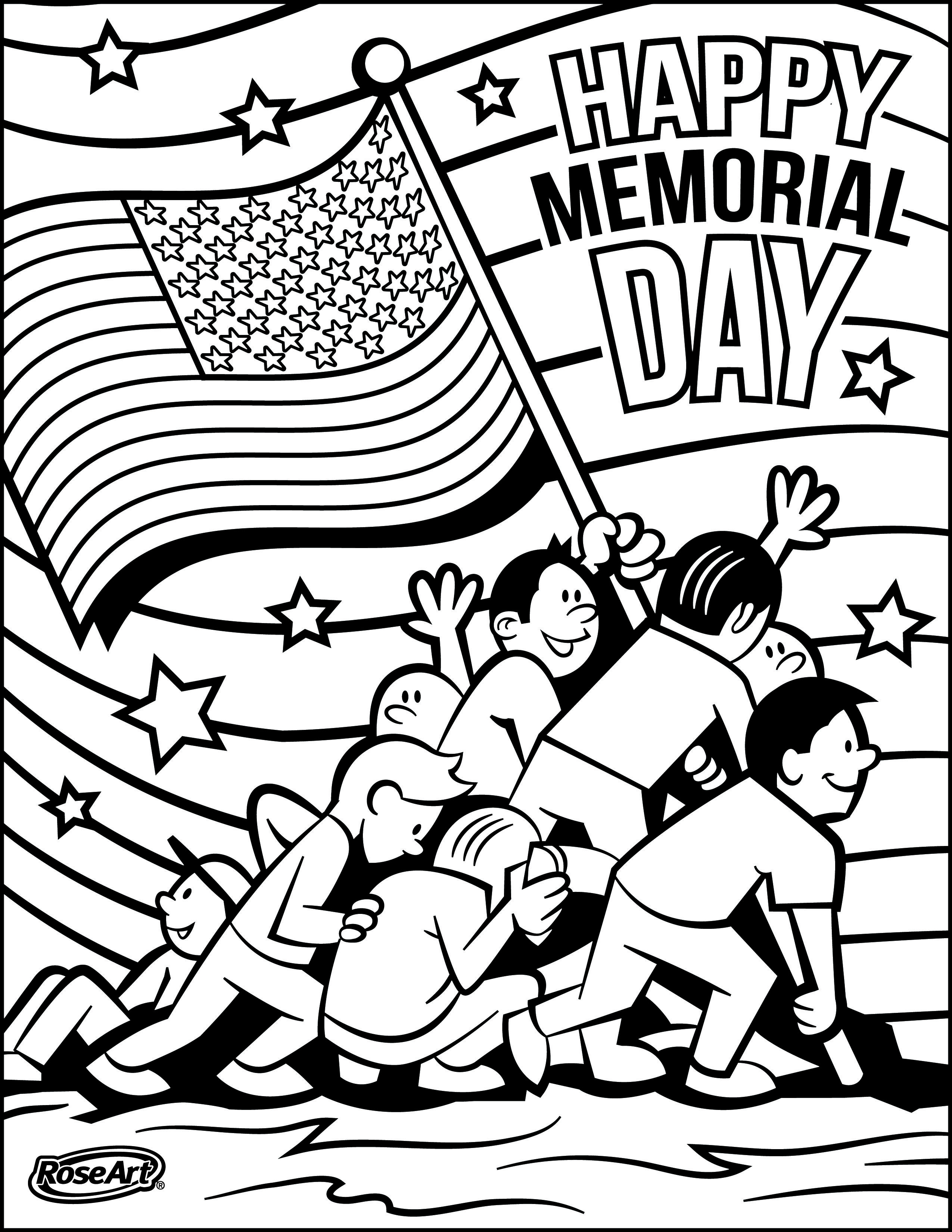 A memorial day coloring sheet from roseart just click print for an afternoon of â memorial day coloring pages coloring pages inspirational flag coloring pages