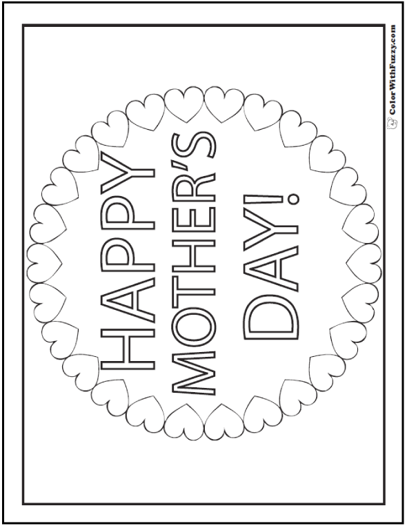 Mothers day coloring pages â printable digital pdf downloads