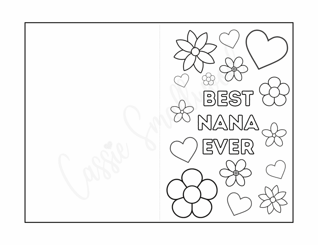 Unique printable mothers day cards to color pdf