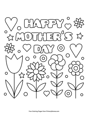 Happy mothers day coloring page â free printable pdf from