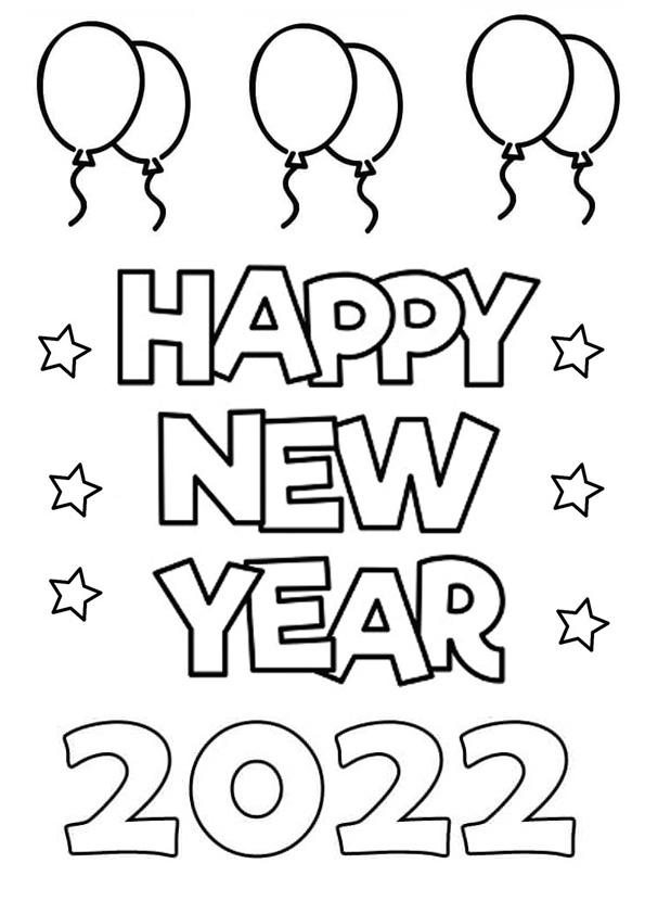 Coloring pages happy new year coloring pages printable