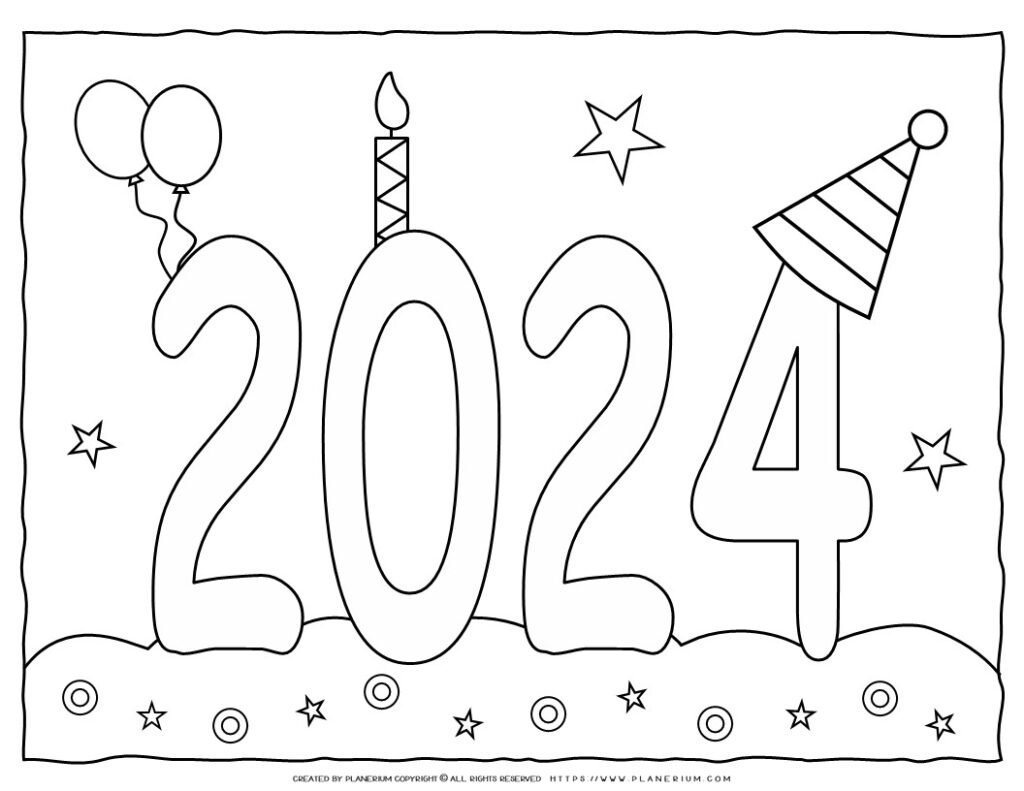 New year coloring pages fun coloring page for kids