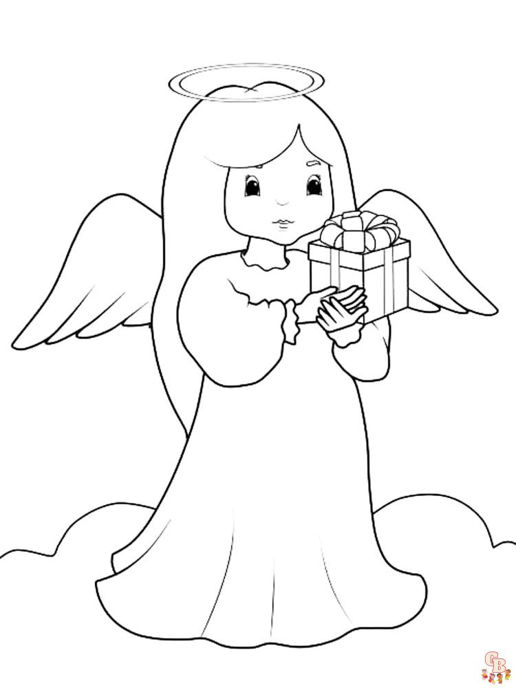 These angel coloring pages for kids