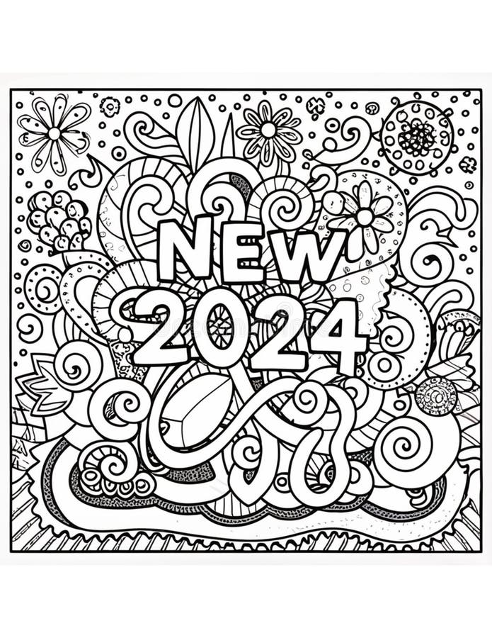 Happy new year coloring pages by coloringpageswk on