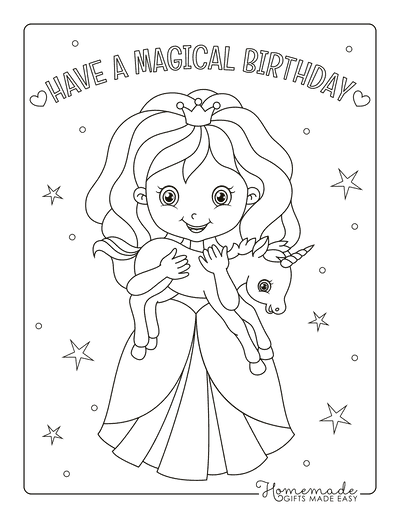 Free happy birthday coloring pages for kids