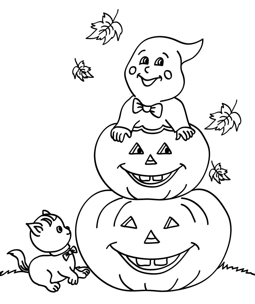 Free pumpkin coloring pages for kids