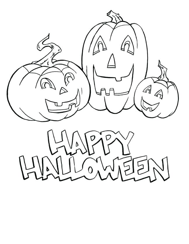 Happy halloween coloring pages