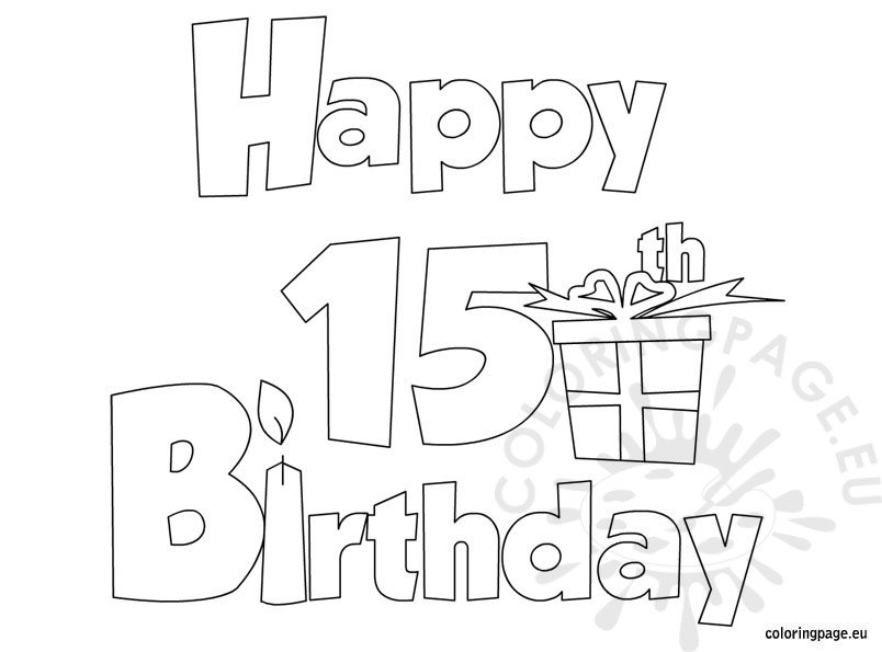 Happy birthday coloring page coloring page