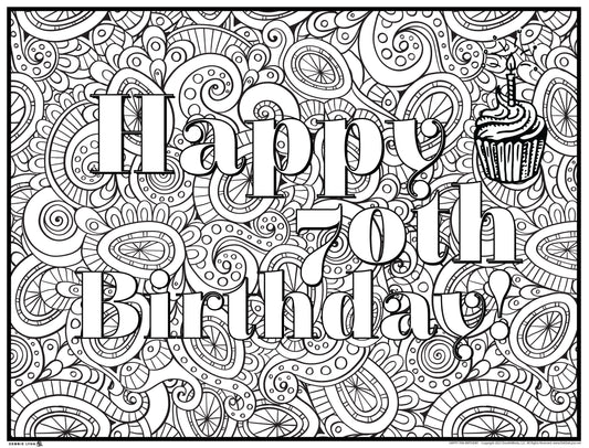 Happy quinceanera personalized giant coloring poster â debbie lynn