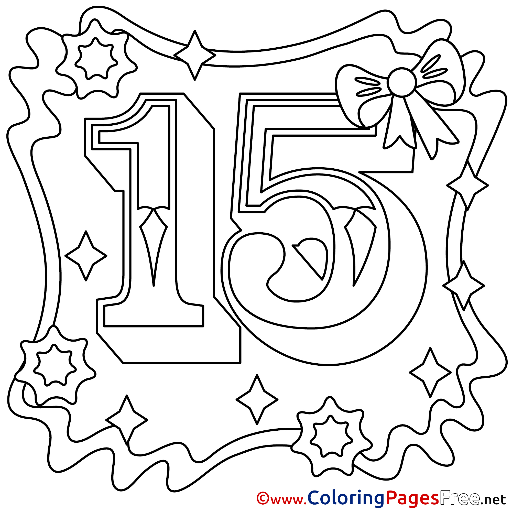 Years kids happy birthday coloring page