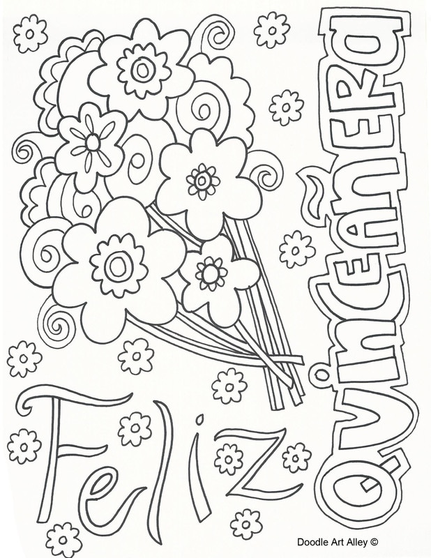 Quinceanera coloring pages