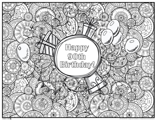 Happy quinceanera personalized giant coloring poster â debbie lynn