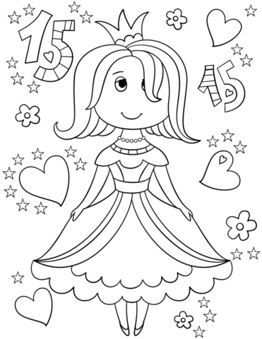 Quinceanera coloring page free printable coloring pages