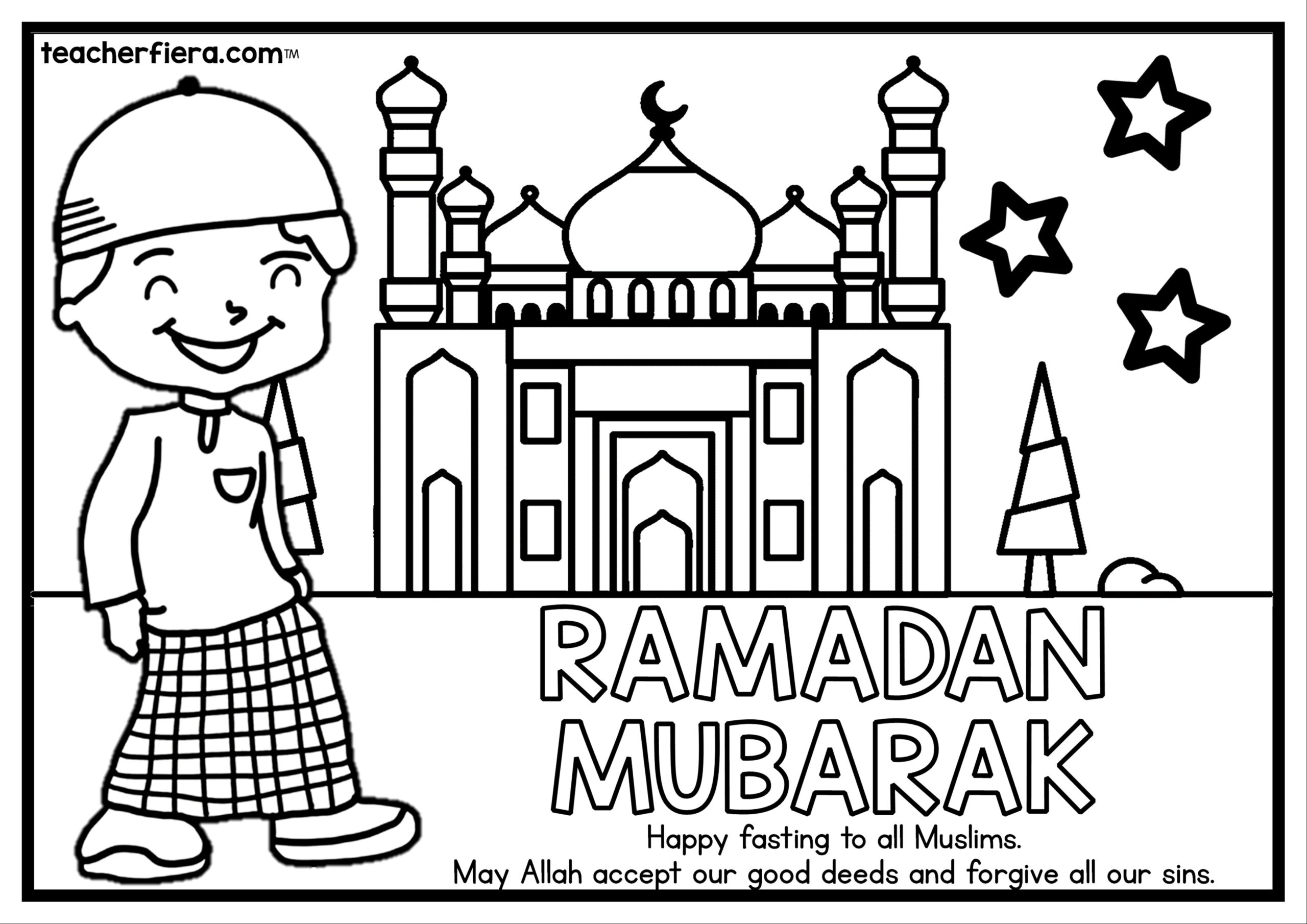 Ramadan colouring sheets â