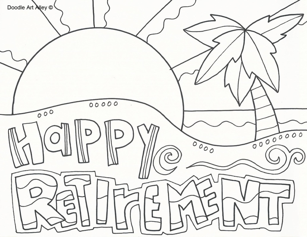 Retirement coloring pages