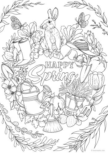 Happy spring â favoreads coloring club