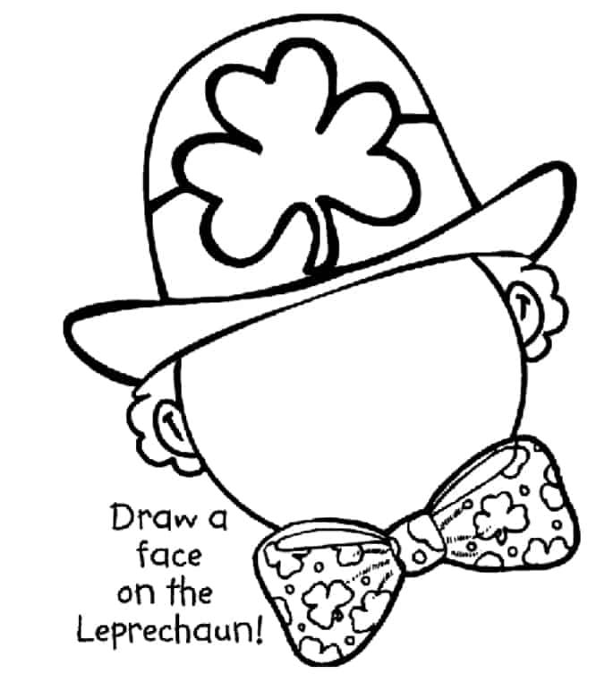 Free st pattys day coloring page printable