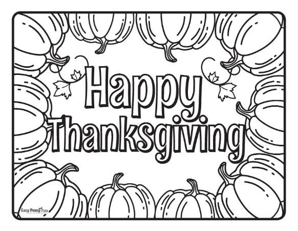 Printable thanksgiving coloring pages many free printables