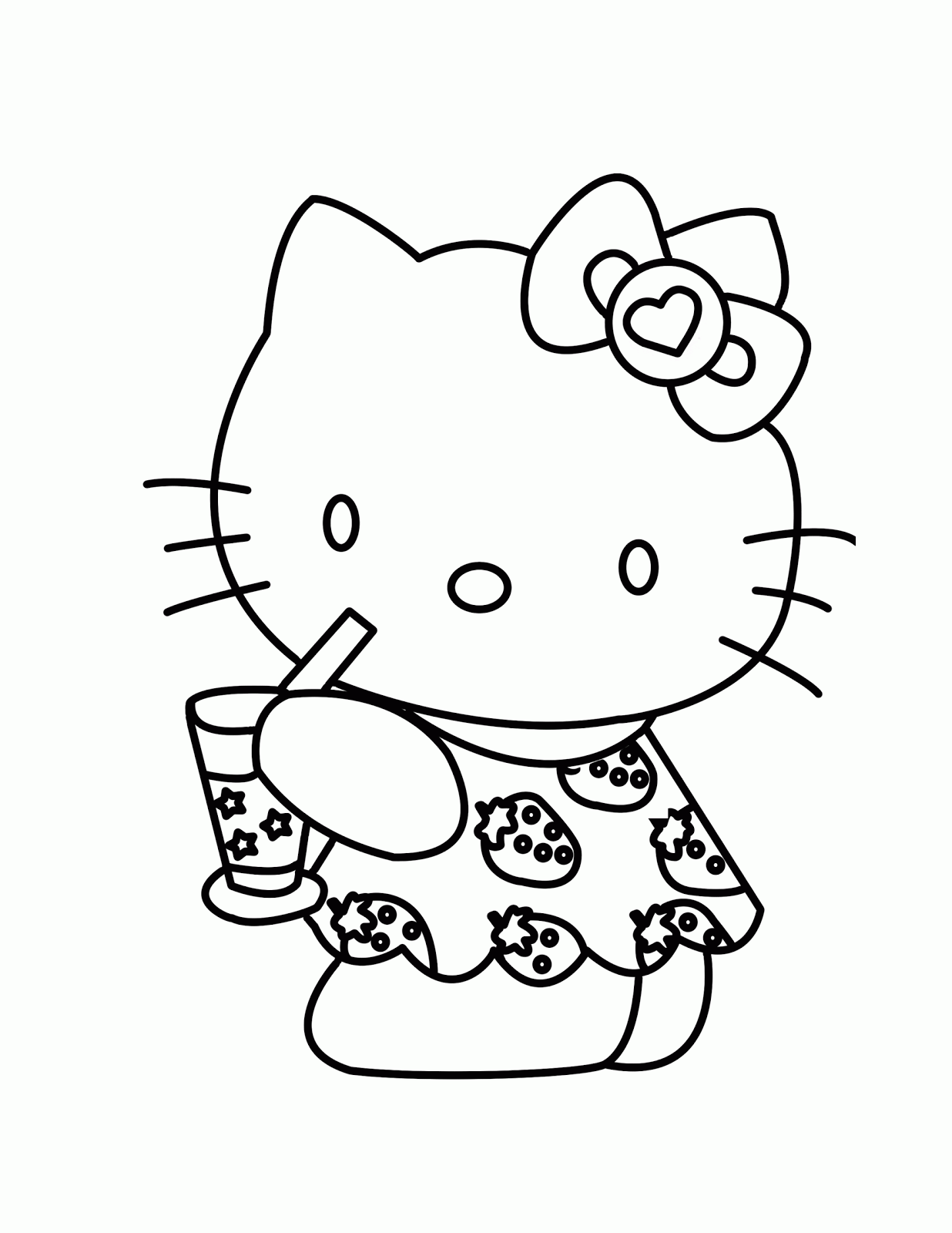 Explore the world of hello kitty with fun coloring pages