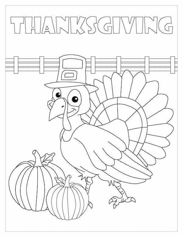 Thanksgiving coloring pages pdf to print