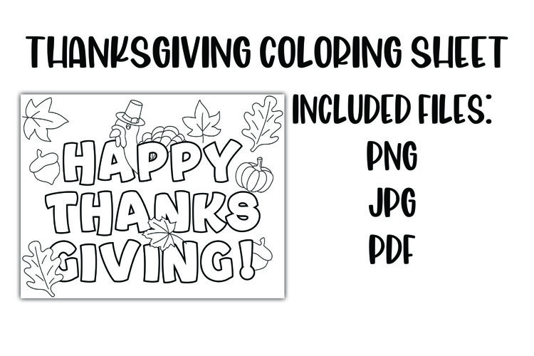 Happy thanksgiving turkey coloring sheet for kids