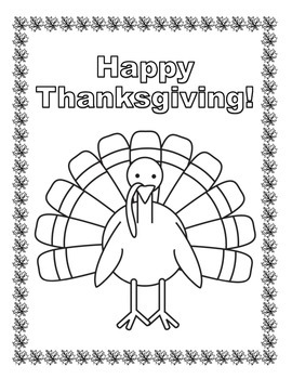 Free happy thanksgiving turkey coloring page by underbite jr tpt