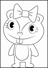 Coloring pages happy tree friends l