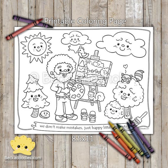 Printable happy tree friends coloring page digital download hand