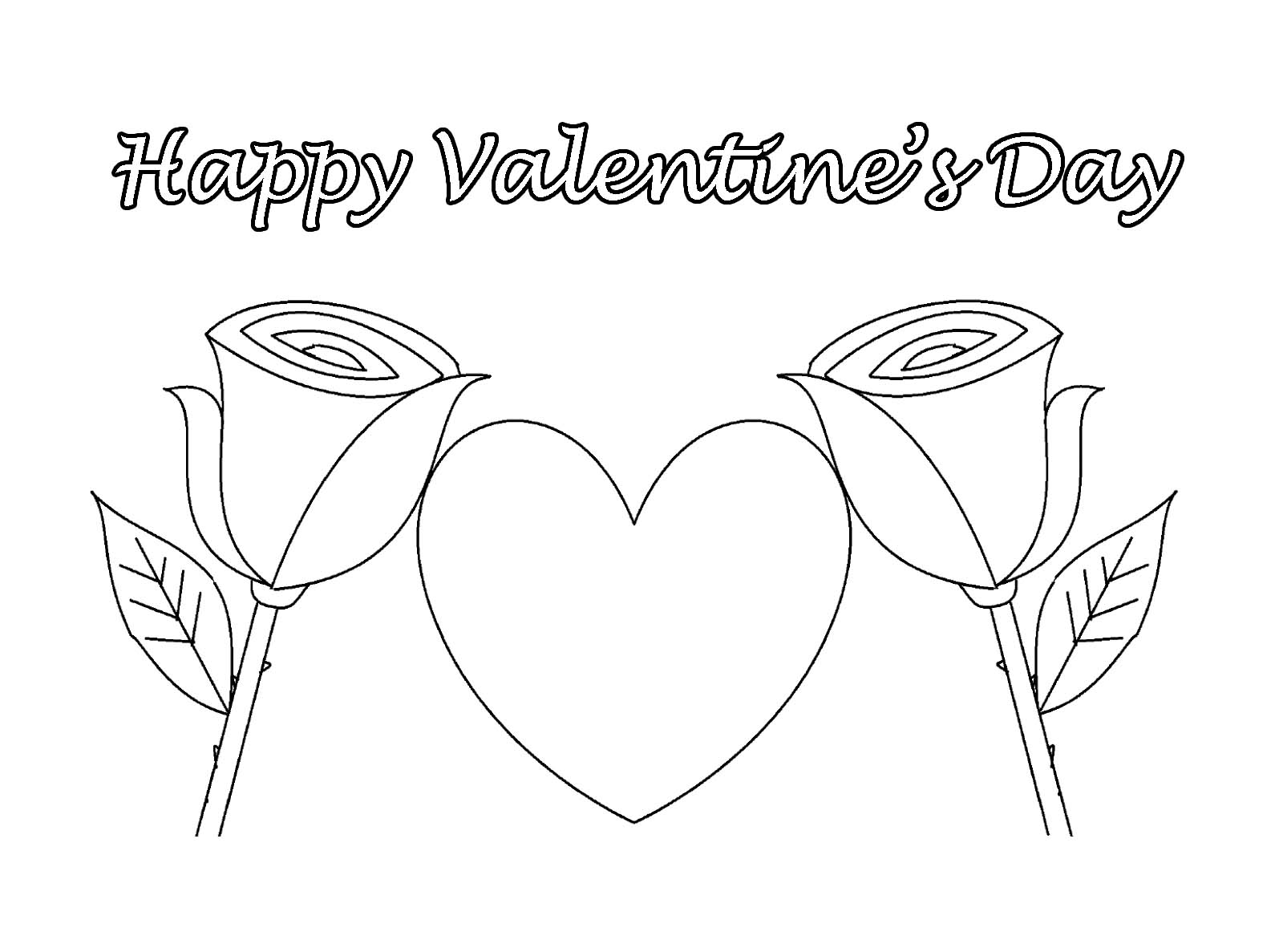 Happy valentines day coloring pages